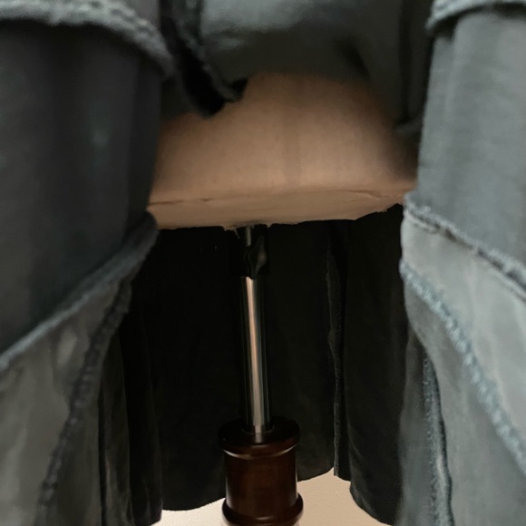 Club Monaco Crushed Velvet Pleated Green Skirt - Picture 8 of 13